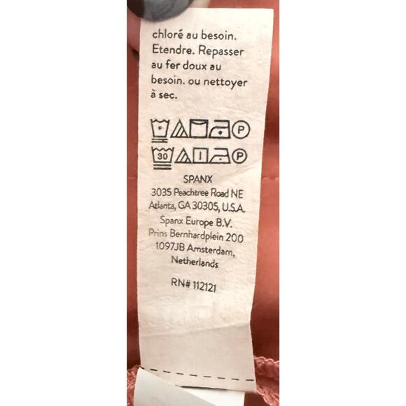 Spanx Women's Carefree Crepe Trousers High Rise Straight Leg Lightweight Orange - Picture 12 of 13